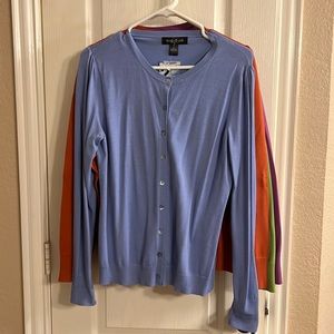 Four August Silk cardigans